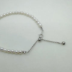 AAA Freshwater AK Pearl Set Full String Necklace and Bracelet (3.5-4mm)- AFAS004