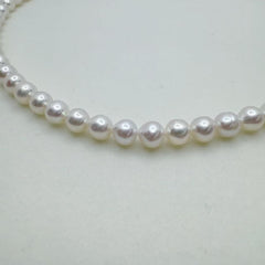 Freshwater AK Pearl Jewelry Set Full String Necklace Close to Round 6mm (40+5mm)-AFAS003