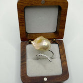 Baroque Pearl Ring Freshwater Baroque Pearl Adjustable--AFBR001