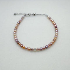 Candy Pearl Jewelry Set Freshwater Ak Pearl Princess Necklace  Bracelet (3-4mm)-AFAS002