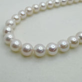 Freshwater AK Pearl Jewelry Set Full String Princess Necklace Round Shape Flawless Freshwater Pearl Necklace (7mm)-AFAS001