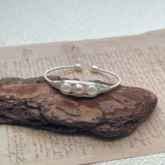 【Jewelry】Freshwater Pearl Wire Wrapping Bangle