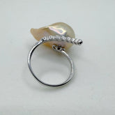 Baroque Pearl Ring Freshwater Baroque Pearl Adjustable--AFBR001