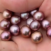 Marvel (11-16mm Deep/Red Wine/Pistachio Color Round Edison Pearl)