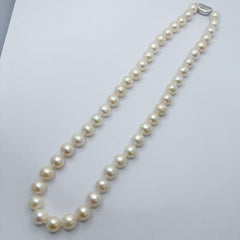 Freshwater Seedless Pearl Princess Necklace  Full String  Pearl Necklace (8.5-9.5mm)-AFSN001
