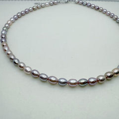 Freshwater Seedless Pearl Set Full String Necklace and Bracelet (5-6mm)AFSS002