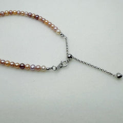 Candy Pearl Jewelry Set Freshwater Ak Pearl Princess Necklace  Bracelet (3-4mm)-AFAS002