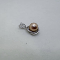 Fancy Design Edison Pearl Pendant Freshwater Seedless Pearl (9-10mm)(Free S925 Chain-AFEP008