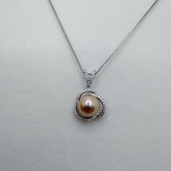 Fancy Design Edison Pearl Pendant Freshwater Seedless Pearl (9-10mm)(Free S925 Chain-AFEP008