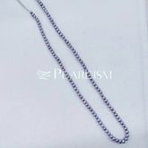 Full String Purple Rice Pearl Necklace 45cm S925