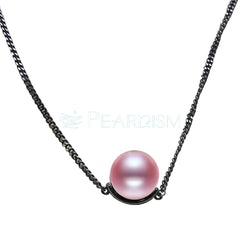 EASTERNPEARLISM S925 Silver Half Round Necklace【Black Knight 】