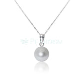 Simple Desigh White Pearl necklace 10-11mm 【Pearlism】