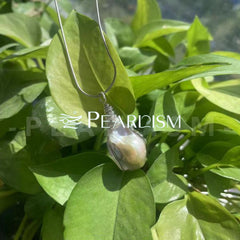 Hand Wrapped King Pearl 925 Sterling Silver Pendant【Pearlism】