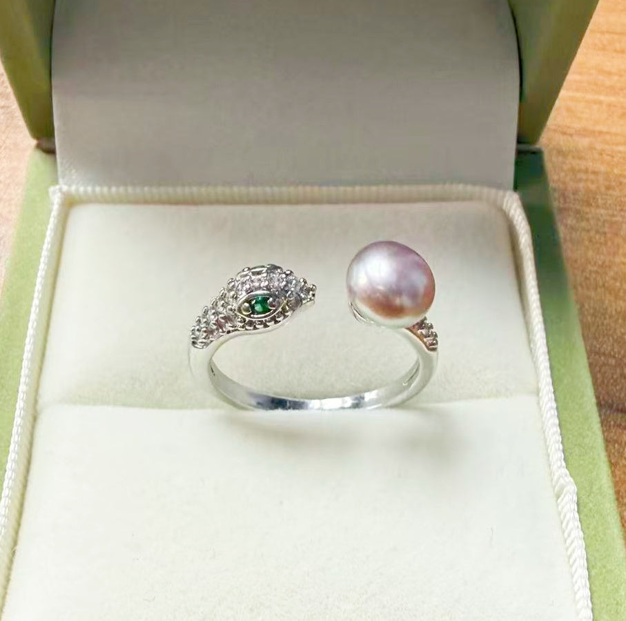 Pearl Ring  with  Freshwater Edison pearl gift  (1 pearls) [Open in live]｜Freshwater Pearl  Ring Adjustable Size