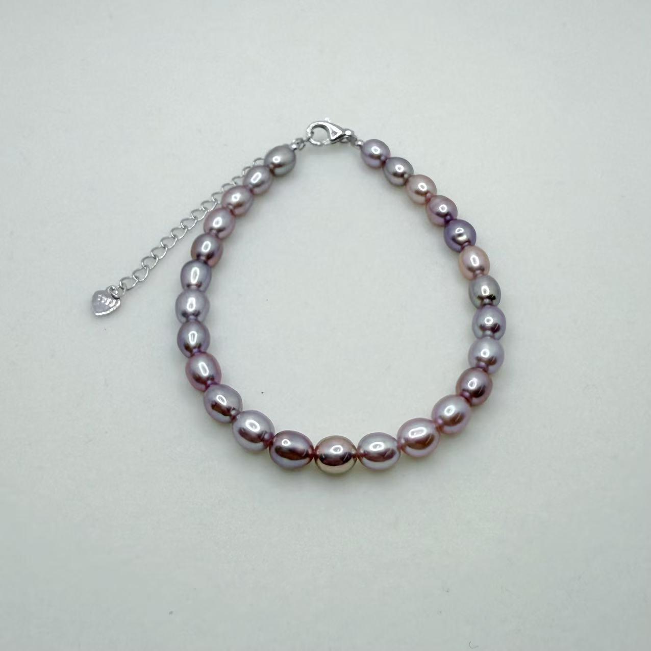 Freshwater Seedless Pearl Set Full String Necklace and Bracelet (5-6mm)