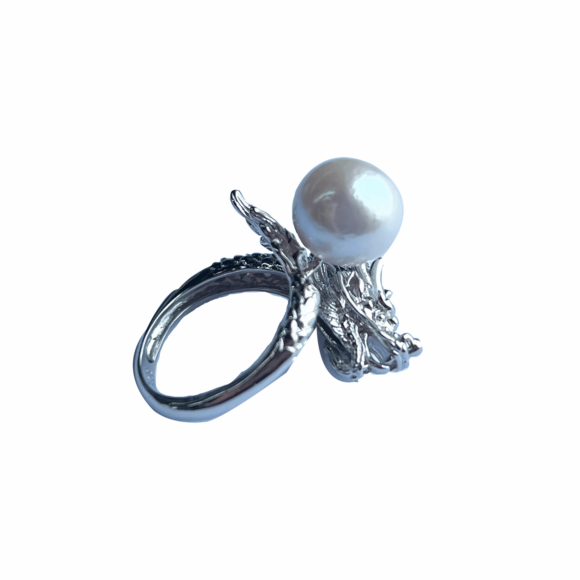 PEARLISM S925 Silver Exquisite and luxurious dragon shaped ring&dragon shaped pendant