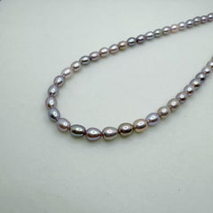 Freshwater Seedless Pearl Set Full String Necklace and Bracelet (5-6mm)AFSS002