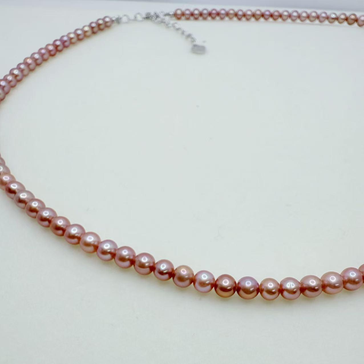 AAAAA Aurora Luster Freshwater AK Pearl Full String Pearl Necklace-AFAN003