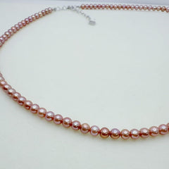 AAAAA Aurora Luster Freshwater AK Pearl Full String Pearl Necklace-AFAN003