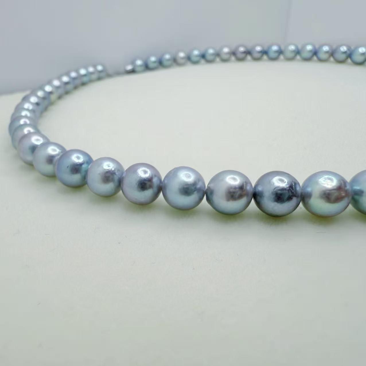 Madama Full Flawless String Necklace Seawater AKoya Pearl Akoya  (7.5-8mm)ASAN002
