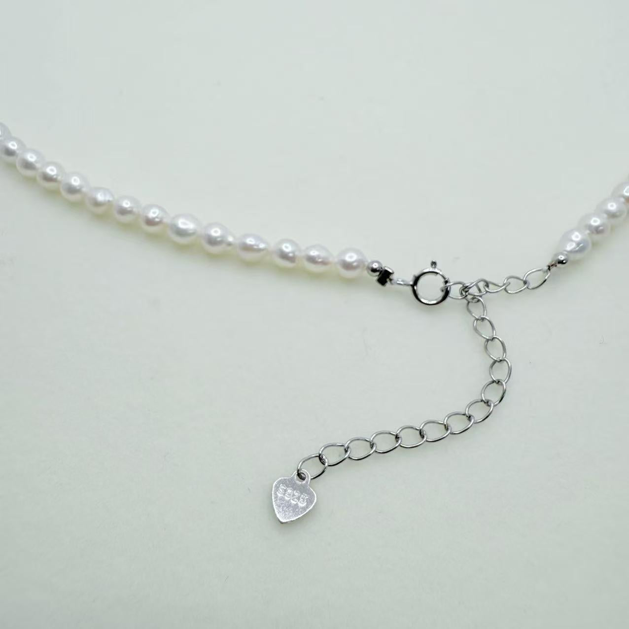 AAA Freshwater AK Pearl Set Full String Necklace and Bracelet (3.5-4mm)- AFAS004