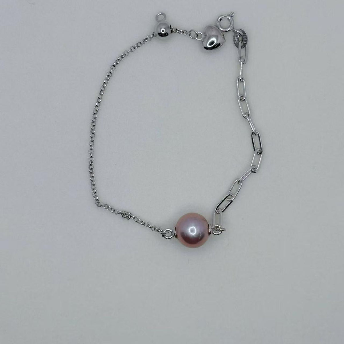 Heart Design Edison Pearl Bracelet Freshwater Pearl Edison Pearl (9-10mm)AFEB003