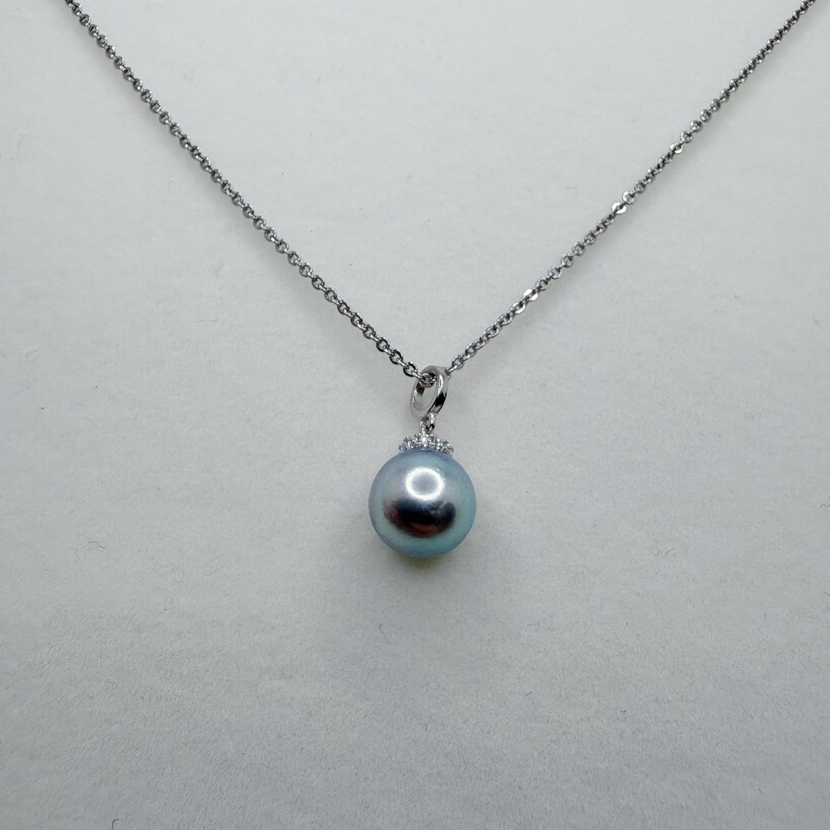 Simple Design Madama Pearl Pendant Seawater Pearl AKoya Rare Size (8-9mm) (Free S925 Chain)-ASAP001