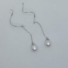 Seedless Pearl Earhook Collection Freshwater Seedless Pearl White Color (9-11mm)