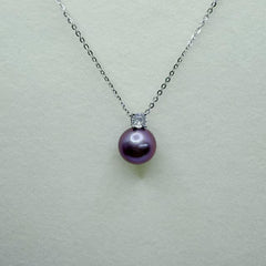Edison Pearl Pendant Collection Freshwater Edison Pearl White Color/Purple Color（Free S925 Chain） (9-10mm)