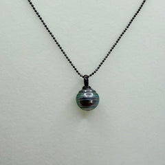 Baroque Black Tahitian Pearl Seawater Pearl Necklace (10-12mm) -ASBN001