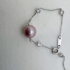 M Design Shiny Edison Pearl Bracelet Freshwater Pearl (9-10mm)-AFEB002