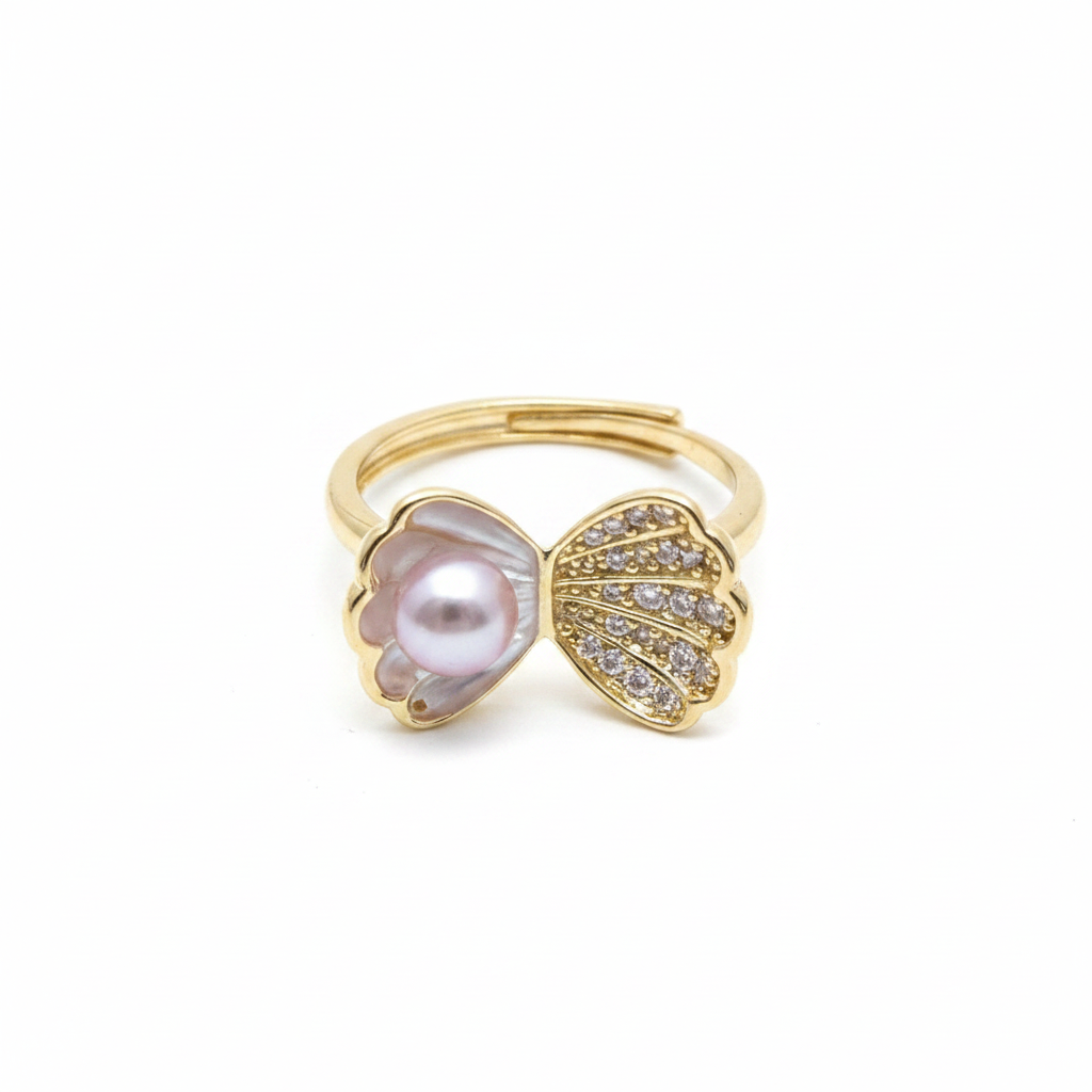 Pearl Ring  with  Freshwater Edison pearl gift  (1 pearls) [Open in live]｜Freshwater Pearl  Ring Adjustable Size