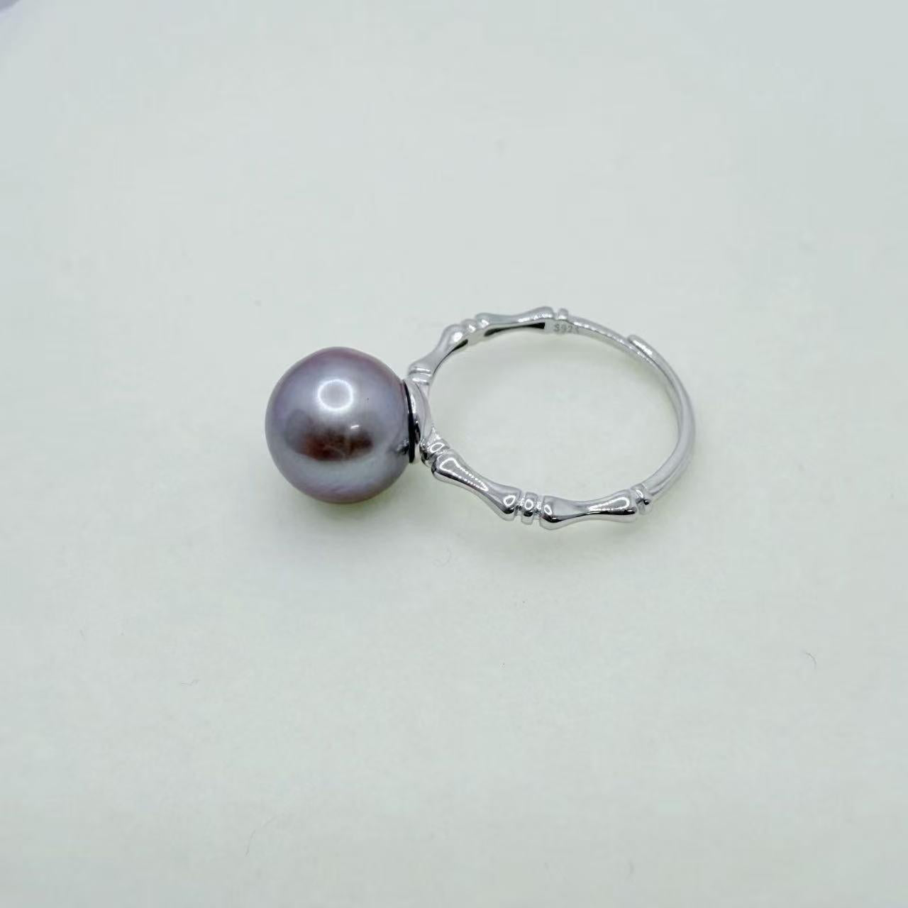 Blossoms Pearl Ring Freshwater Pearl Edison Pearl Ring Adjustable size (9-10mm)-AFER001