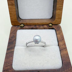 Madama Pearl Ring Collection Seawater Akoya Pearl Adjustable (6-7mm)