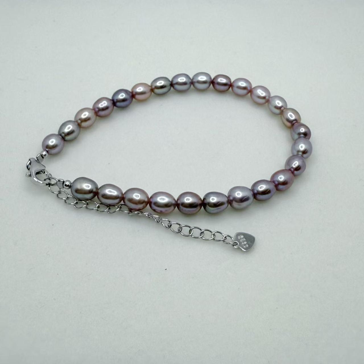 Freshwater Seedless Pearl Set Full String Necklace and Bracelet (5-6mm)AFSS002