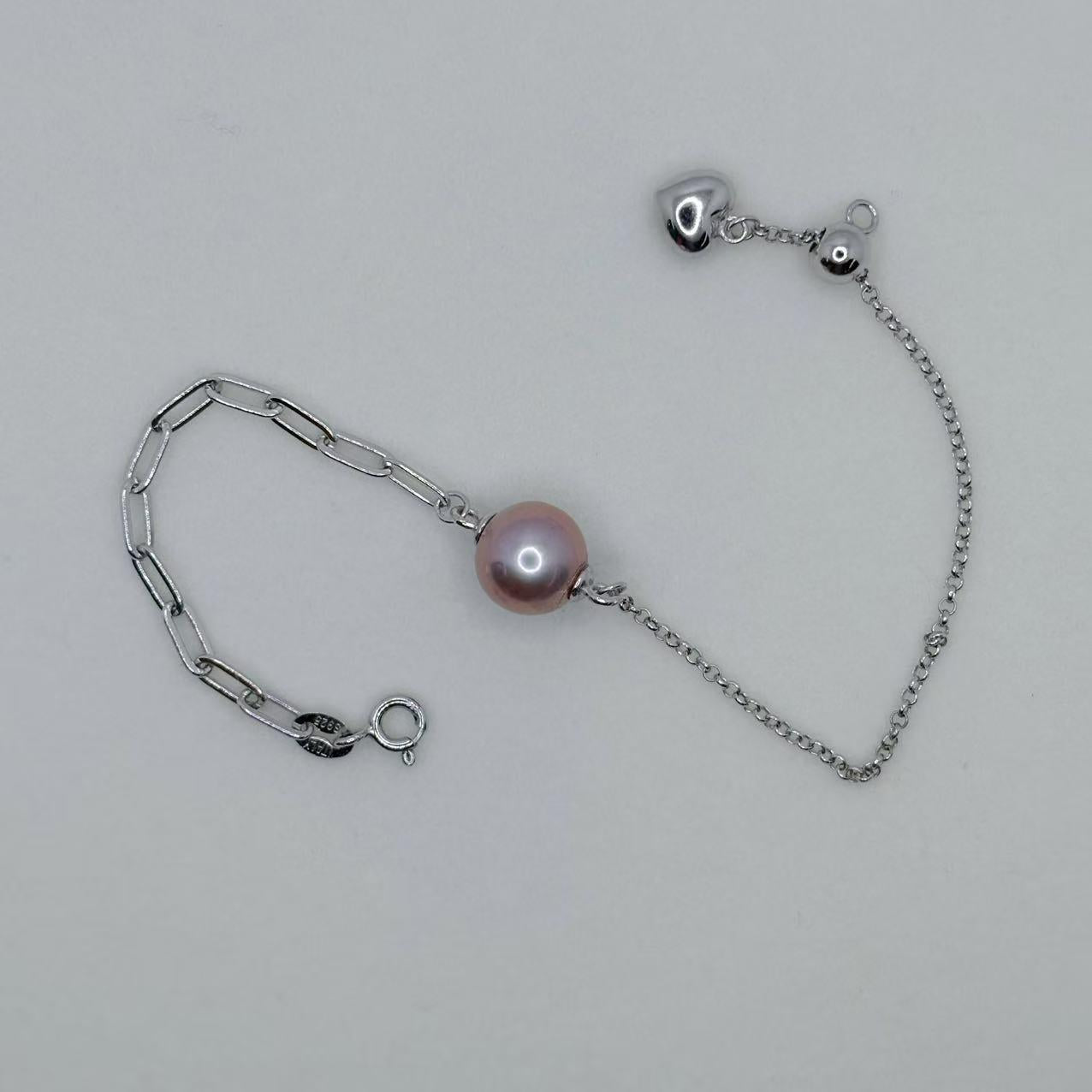 Heart Design Edison Pearl Bracelet Freshwater Pearl Edison Pearl (9-10mm)AFEB003
