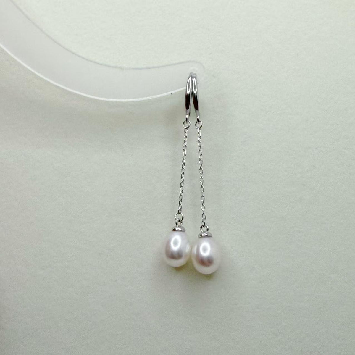 Seedless Pearl Earhook Collection Freshwater Seedless Pearl White Color (9-11mm)