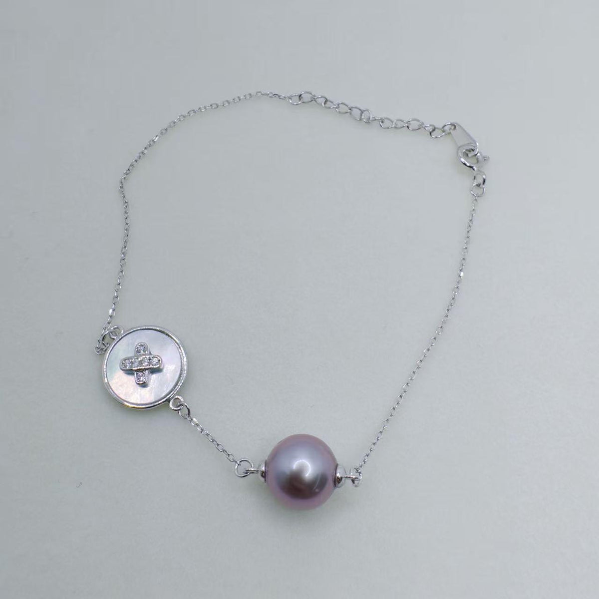 Shell Design Edison Pearl Bracelet Freshwater Pearl S925 (17+5cm)AFEB004