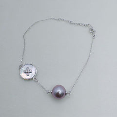 Shell Design Edison Pearl Bracelet Freshwater Pearl S925 (17+5cm)AFEB004