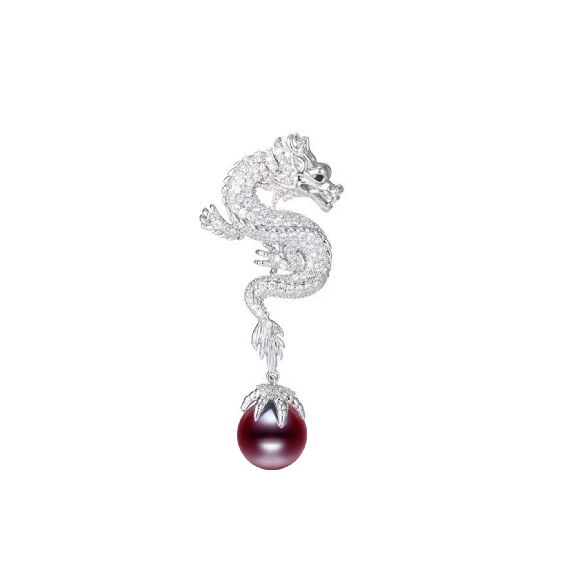 PEARLISM S925 Silver Exquisite and luxurious dragon shaped ring&dragon shaped pendant