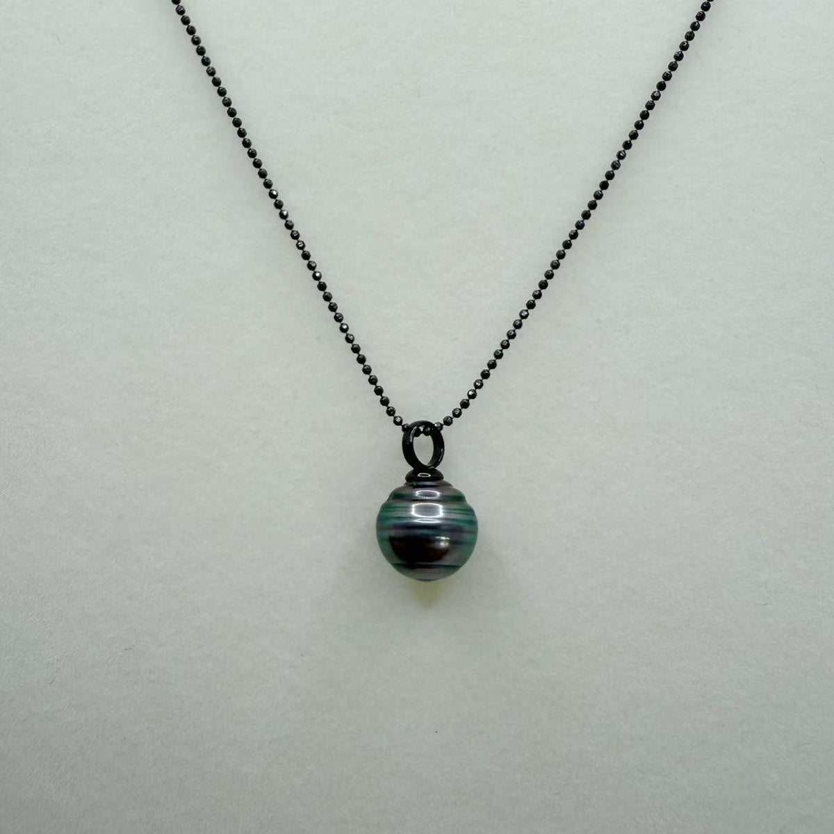 Baroque Black Tahitian Pearl Seawater Pearl Necklace (10-12mm) -ASBN001