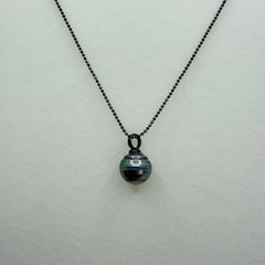 Baroque Black Tahitian Pearl Seawater Pearl Necklace (10-12mm) -ASBN001