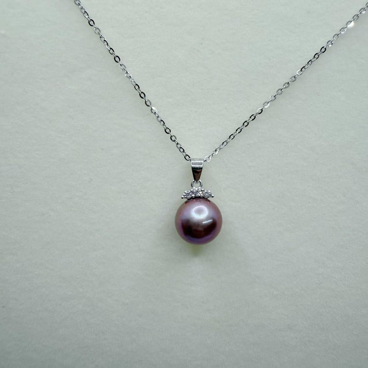 Edison Pearl Pendant Collection Freshwater Edison Pearl White Color/Purple Color（Free S925 Chain） (9-10mm)