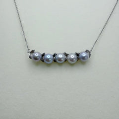 Olive Branch Design Madama Pearl Necklace 5 Seawater Pearl Akoya (6-7mm) (45cm)