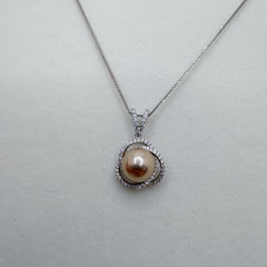 Fancy Design Edison Pearl Pendant Freshwater Seedless Pearl (9-10mm)（Free S925 Chain-AFEP008
