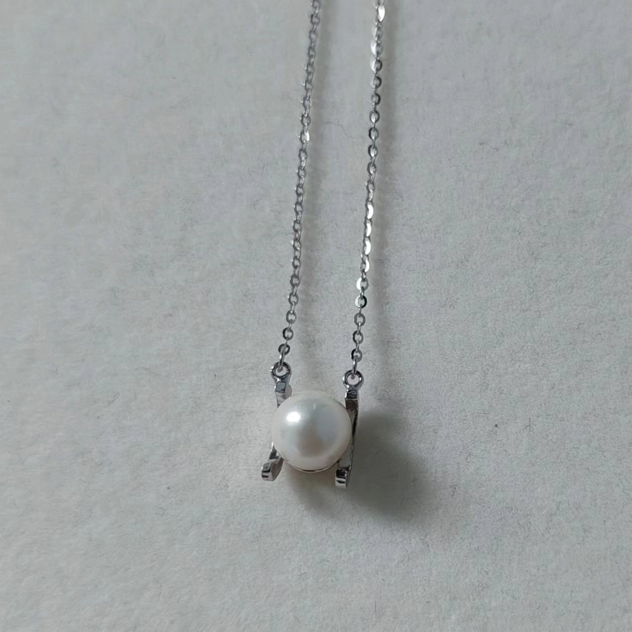 Akoya Pearl Necklace 7-8mm Silver 45cm 【Flash Sale】