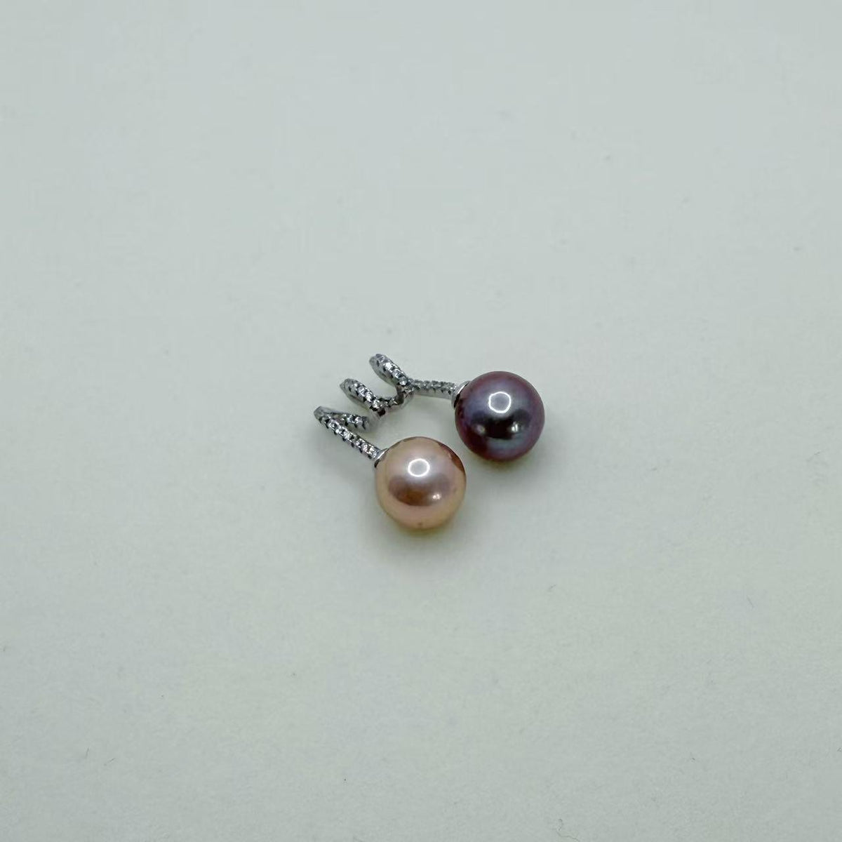 Flipped Design Twisted Double Edison Pearl Pendant Freshwater Pearl (9-10mm) (Free S925 Chain)-AFEP007