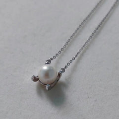 Akoya Pearl Necklace 7-8mm Silver 45cm 【Flash Sale】