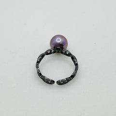 Blossoms Pearl Ring Freshwater Pearl Edison Pearl Ring Adjustable size (9-10mm)-AFER001