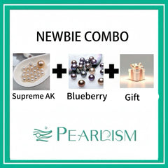 Newbie Combo A --  Supreme  AK (10 Pearls +1 Edison) +  Blueberry ( 1 pc 9-11 Pink Purple Pearl)